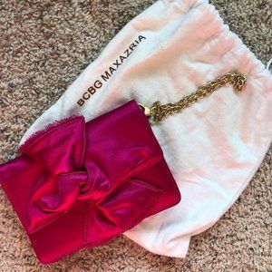 BCBG MAXAZRIA // Hot Pink Bow Clutch